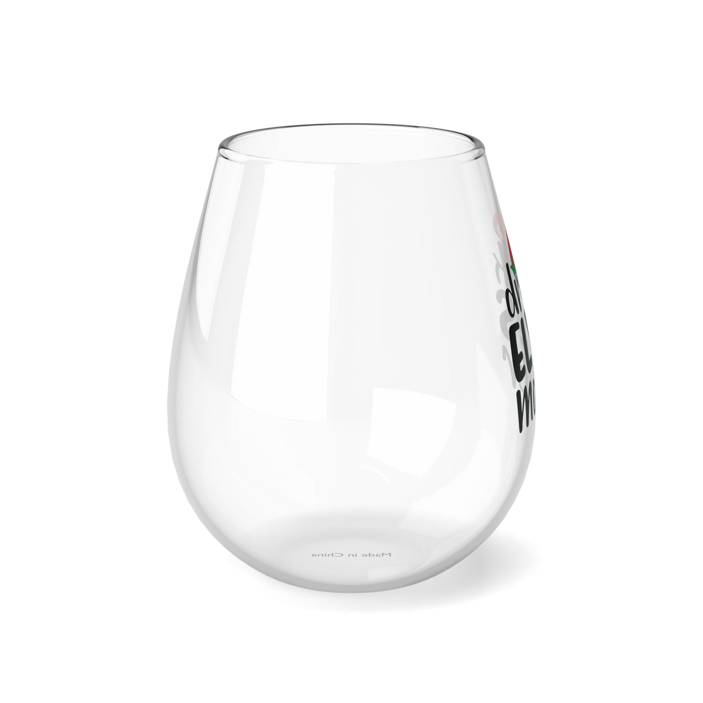 Drunk Elves Matter Christmas Stemless Wine Glass, 11.75oz