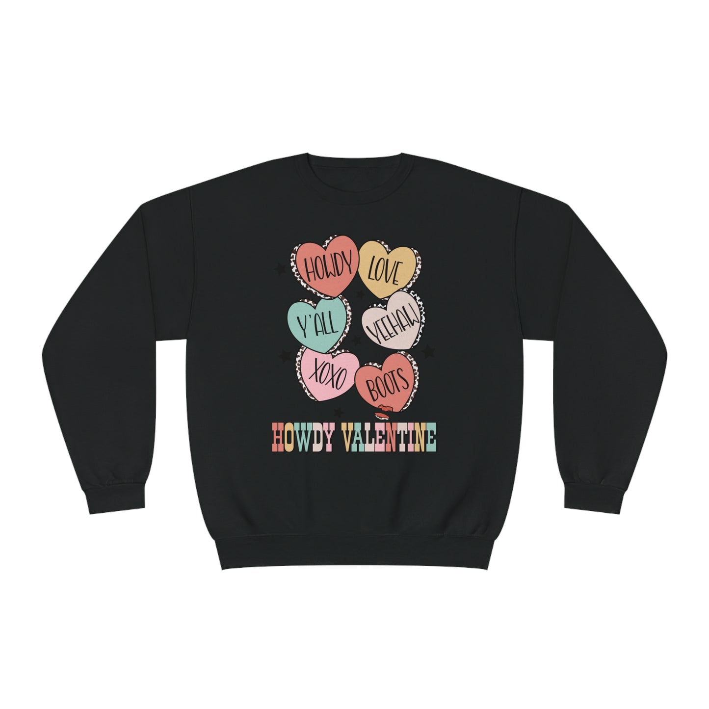 Howdy Valentine Conversational Hearts Sweatshirt