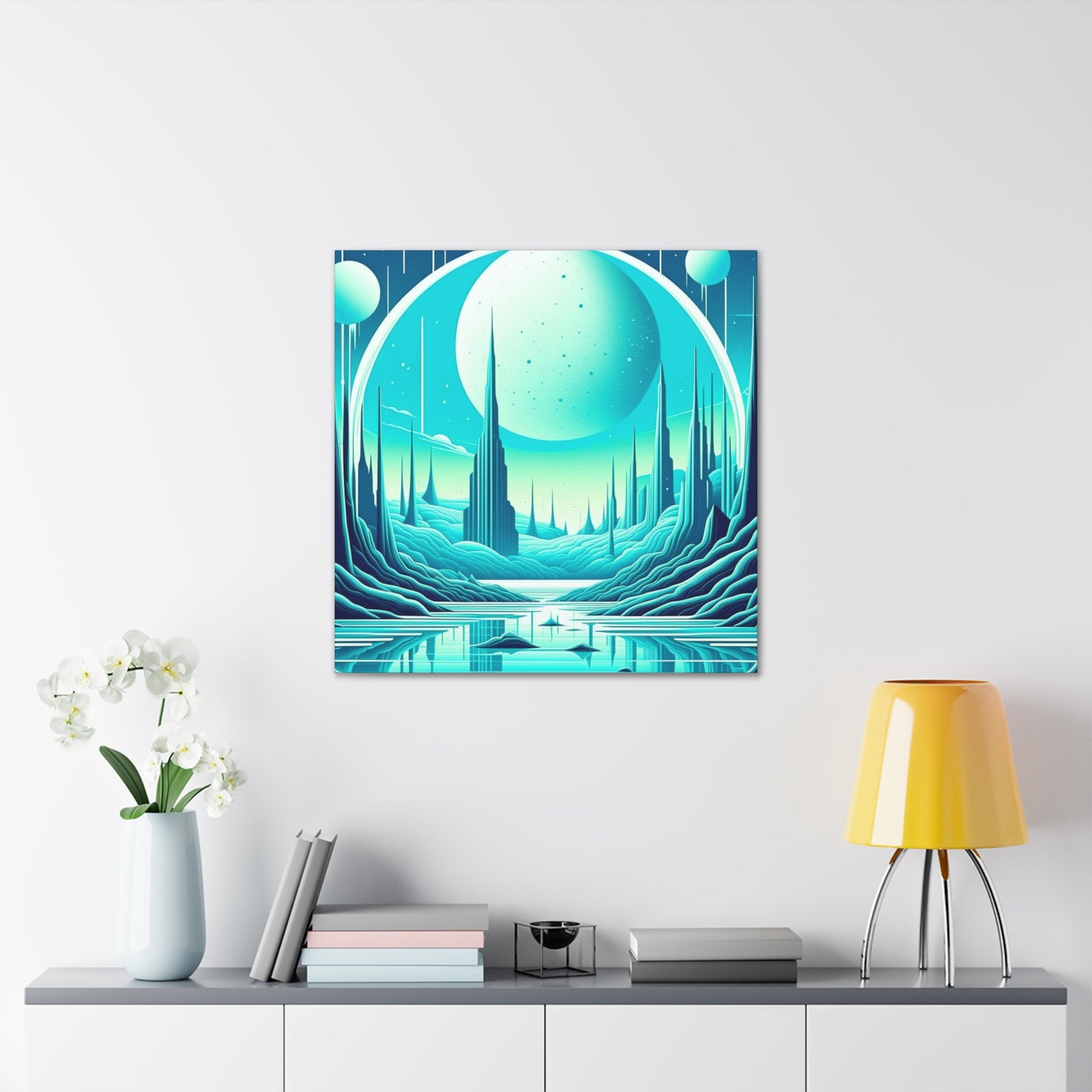 Space City Canvas Wall Art