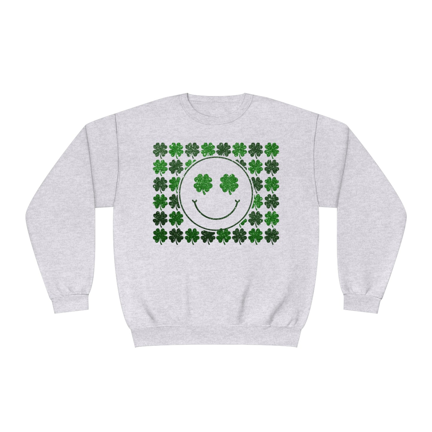 Clover Smiley Face St. Patrick's Day Sweatshirt