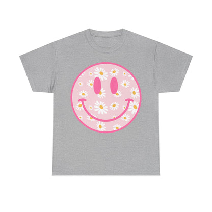 Groovy Retro Daisy Smiley Face T-Shirt