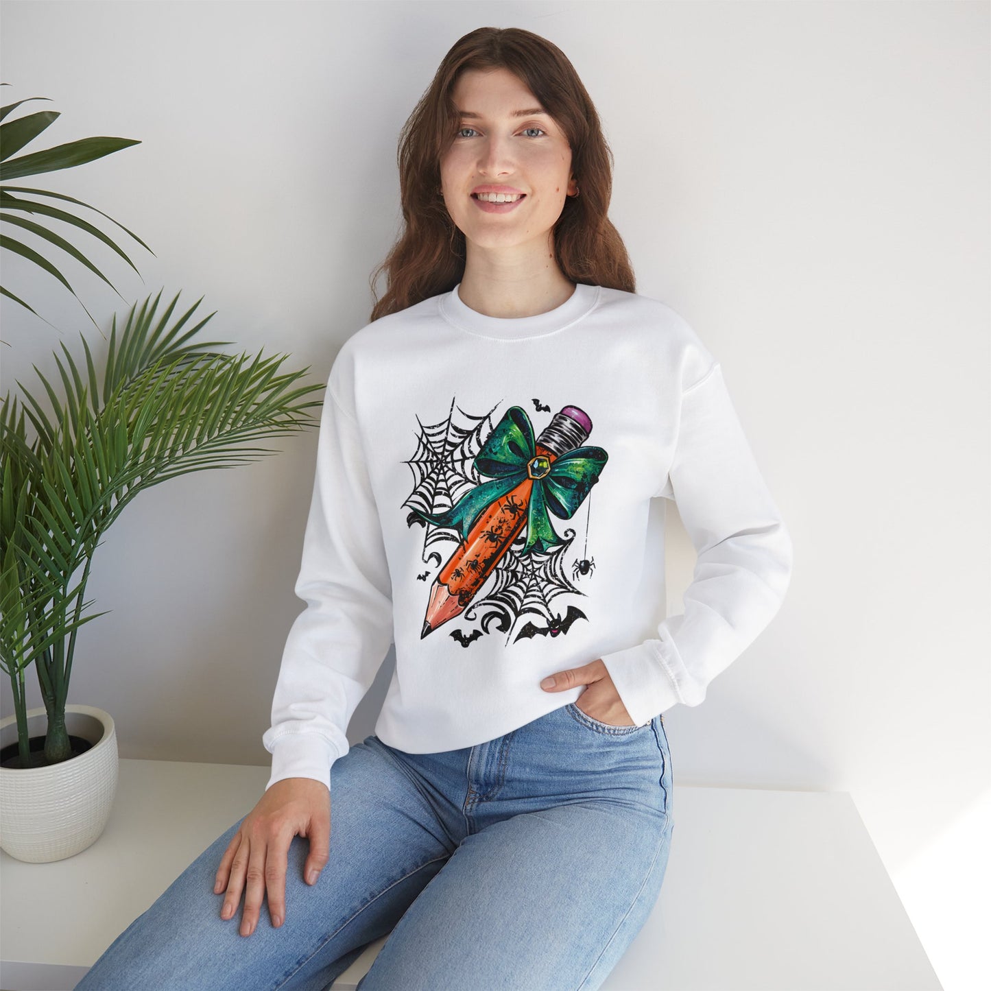 Halloween Pencil and Bow Sweatshirt