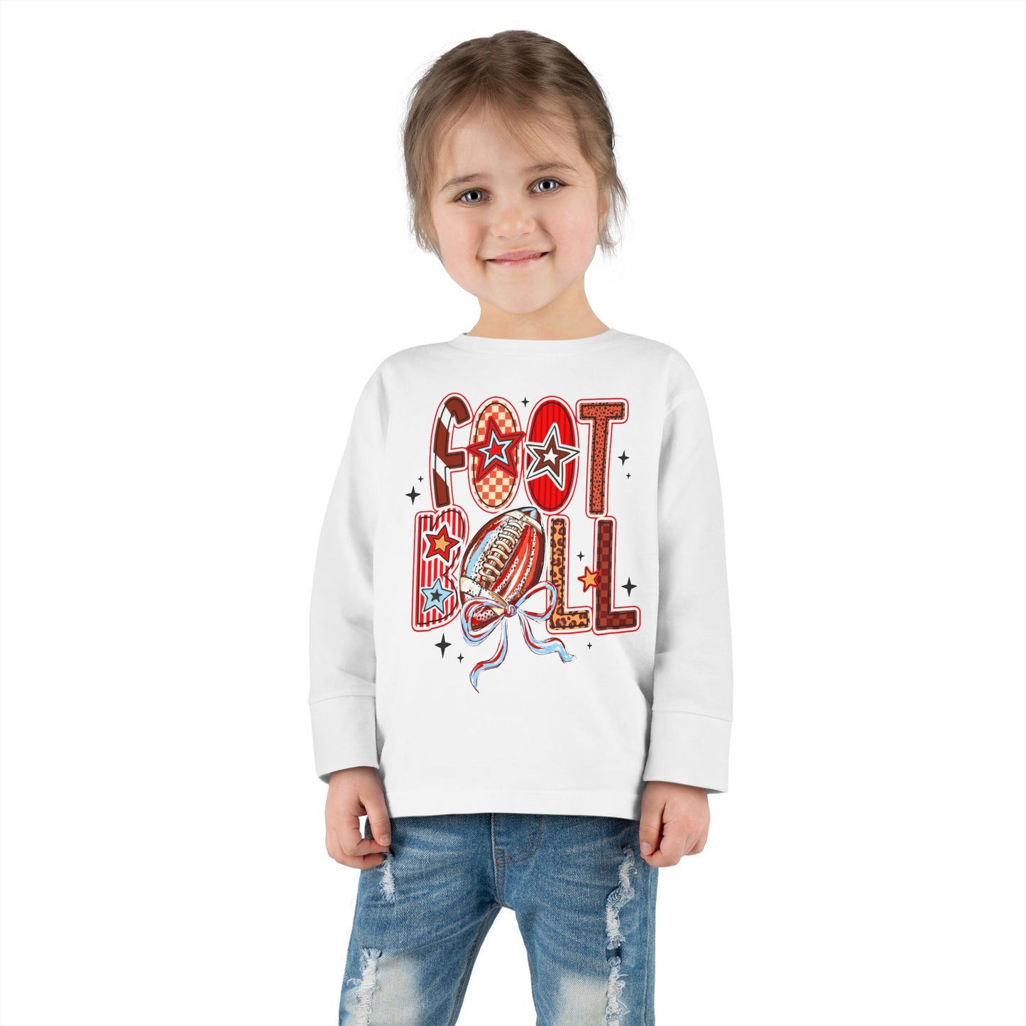 Toddler Football Long Sleeve Tee