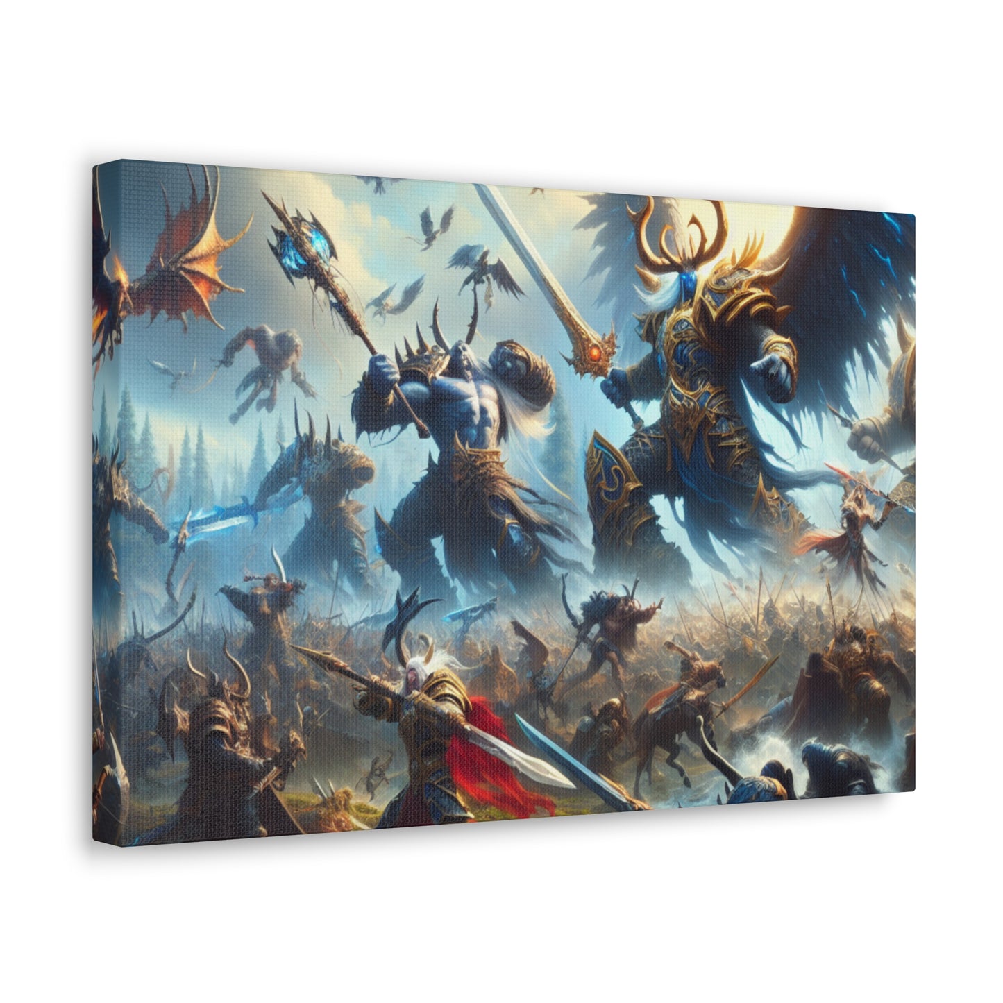 Epic DnD Battle Canvas Wall Art