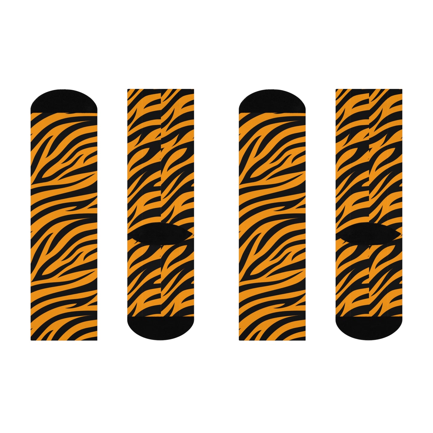 BengalTiger Striped Cushioned Crew Socks