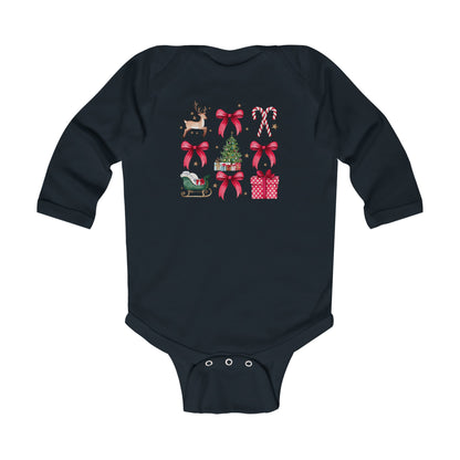 Christmas Coquette Long Sleeve Onesie