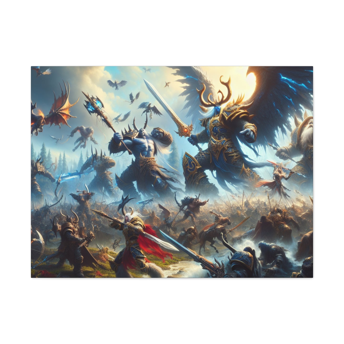 Epic DnD Battle Canvas Wall Art