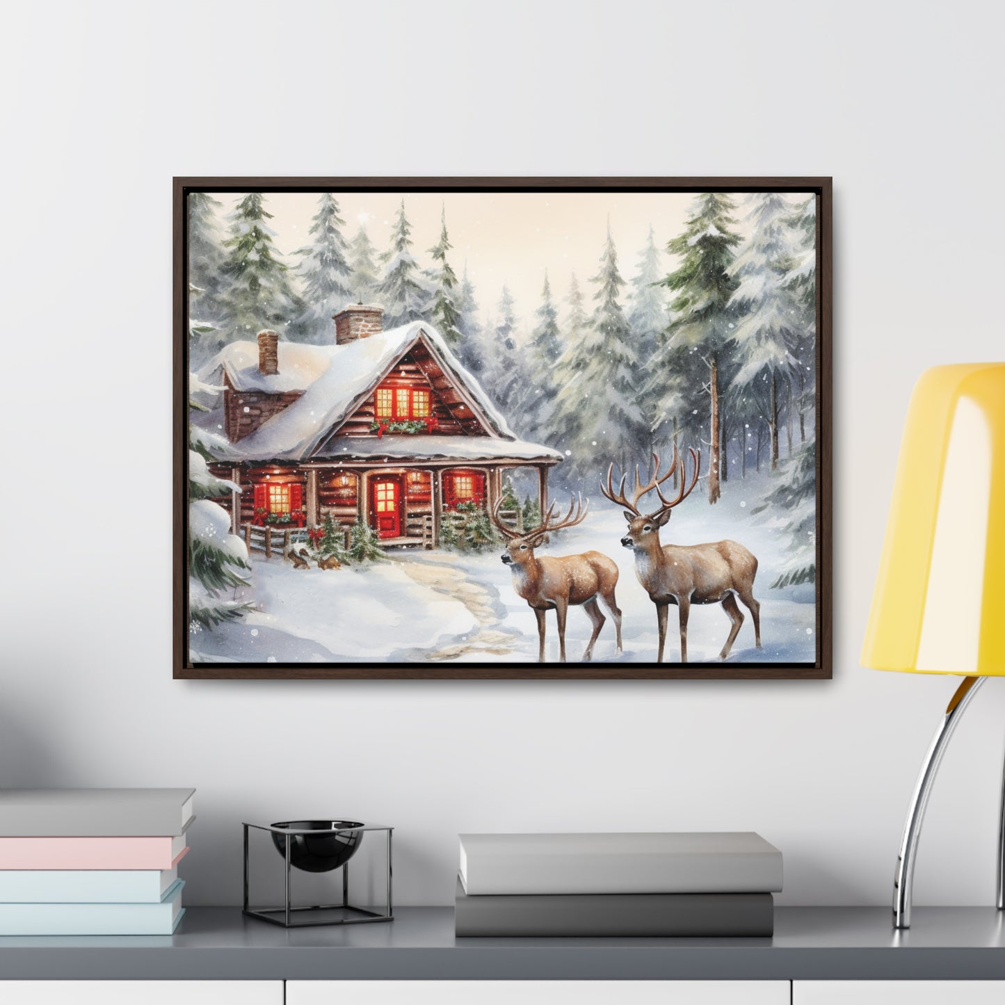 Snowy Cabin Canvas Wraps