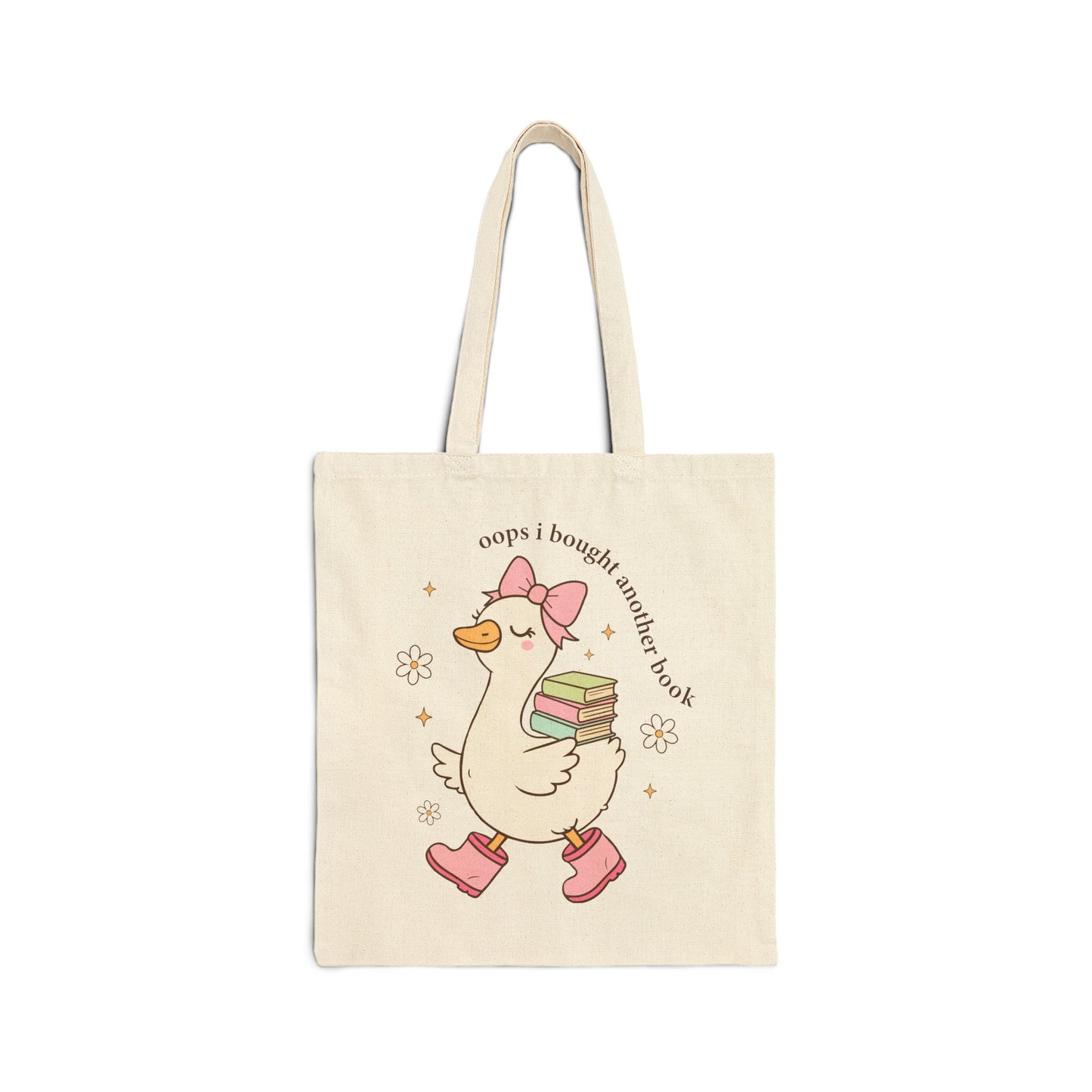 Tote Bag "Oops I Bought Another Book" Canvas Booklover Tote