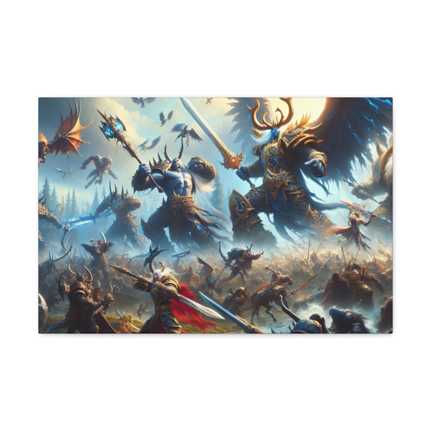 Epic DnD Battle Canvas Wall Art