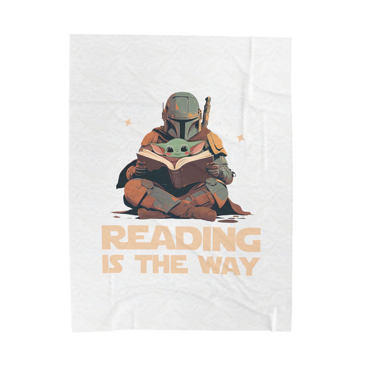 “Reading Is The Way” Mandalorian & Baby Yoda Plush Blanket