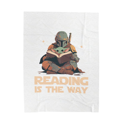 “Reading Is The Way” Mandalorian & Baby Yoda Plush Blanket