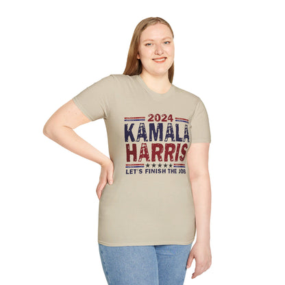 Kamala Harris Let's Finish the Job Softstyle T-Shirt