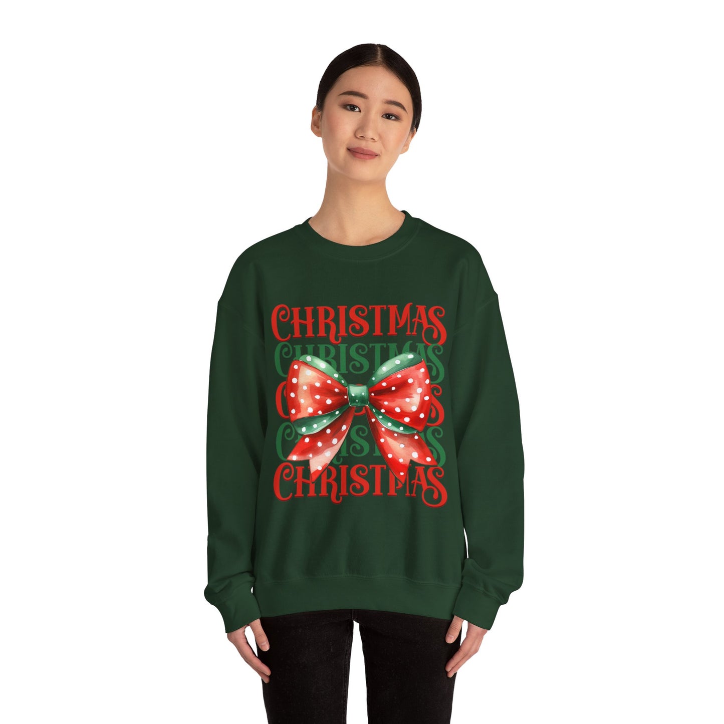 Christmas Coquette Bow Sweatshirt