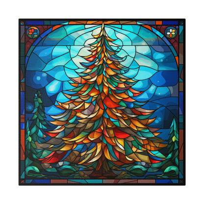 Stained Glass Christmas Canvas