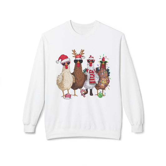 Festive Chicken Christmas Holiday Sweatshirt