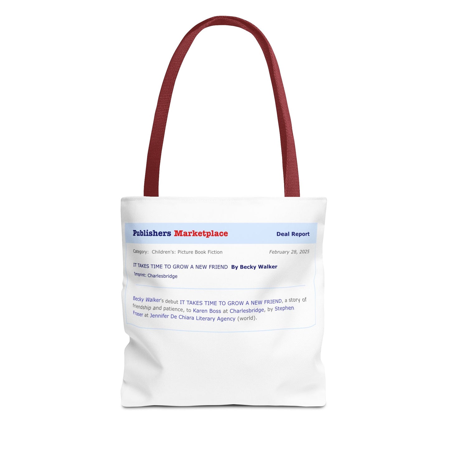 Tote Bag — Publishers Marketplace Announcement Tote