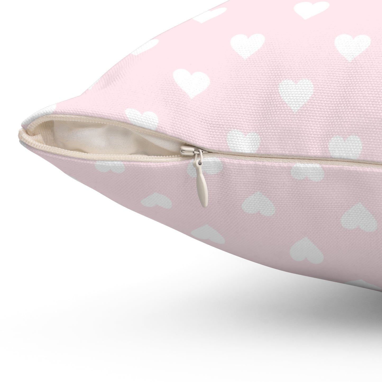 Coquette Pink and White Hearts Pillow