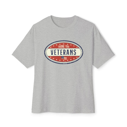 Thank You Veterans 4th of July Unisex Oversized Boxy Tee