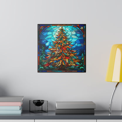 Stained Glass Christmas Canvas