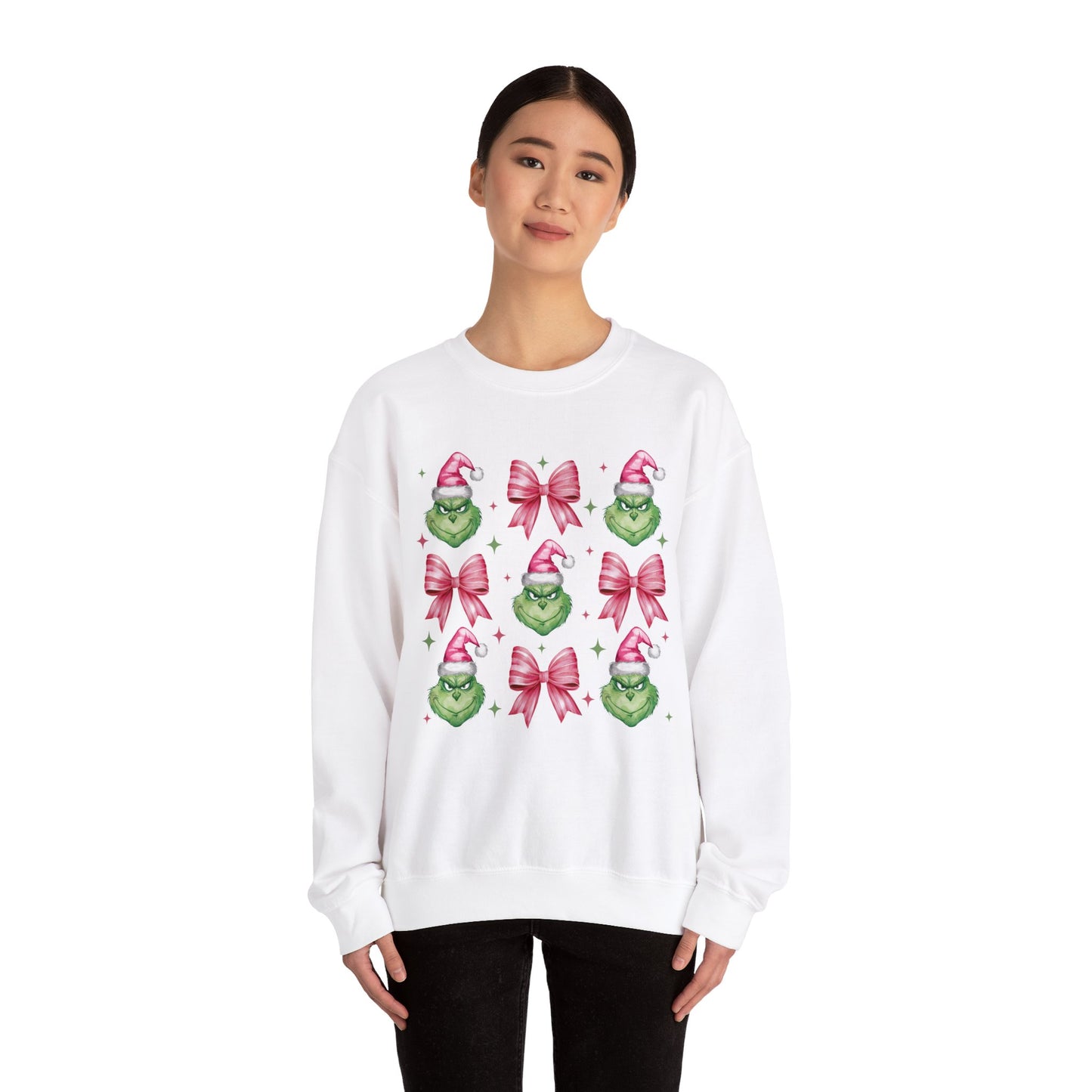 Coquette Grinch Christmas Sweatshirt