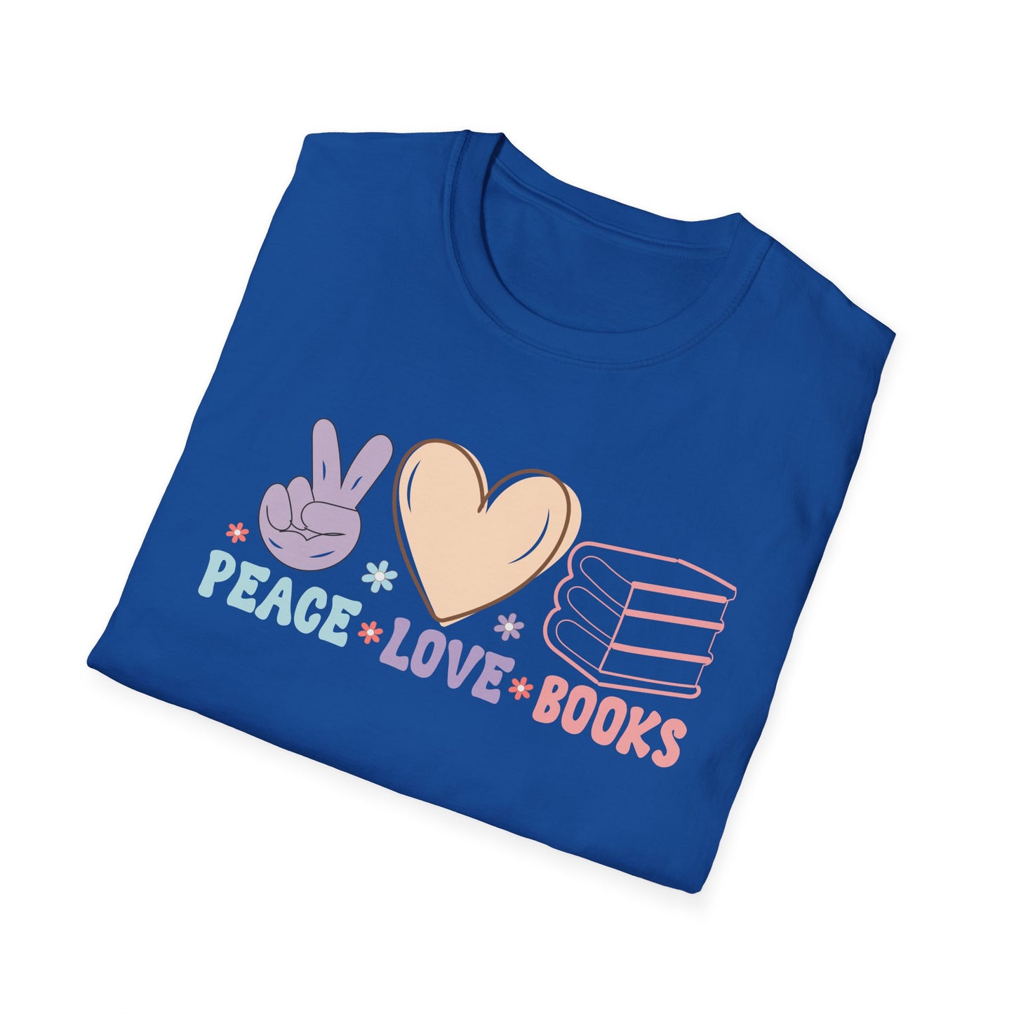 Peace Love Books Softstyle T-Shirt