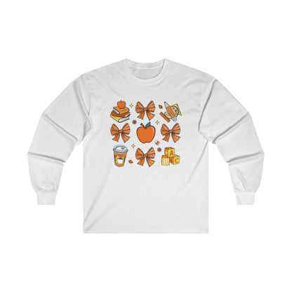 Coquette Fall Teacher Long Sleeve T-Shirt