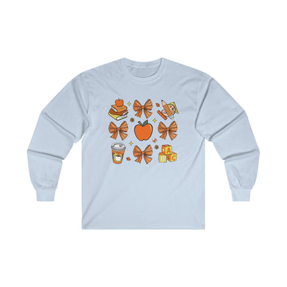 Coquette Fall Teacher Long Sleeve T-Shirt