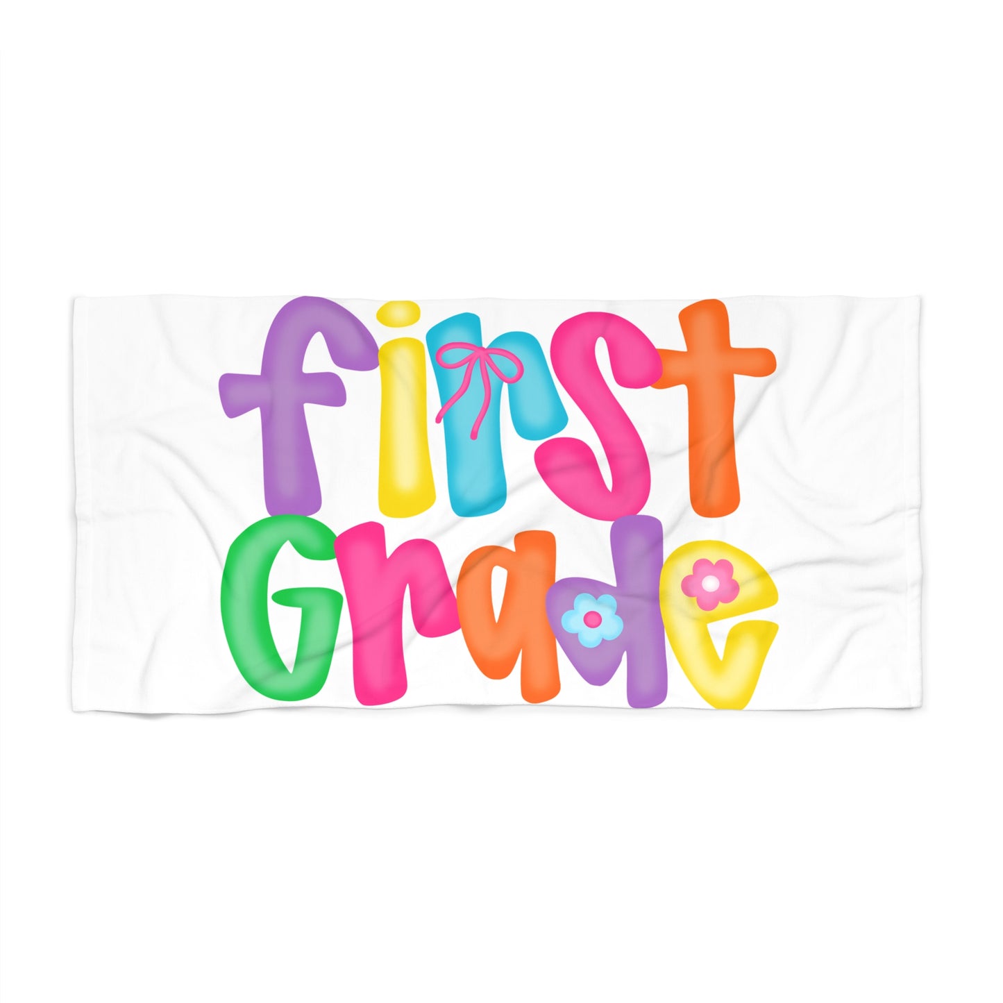 Fun First Grade Kids Beach Towel