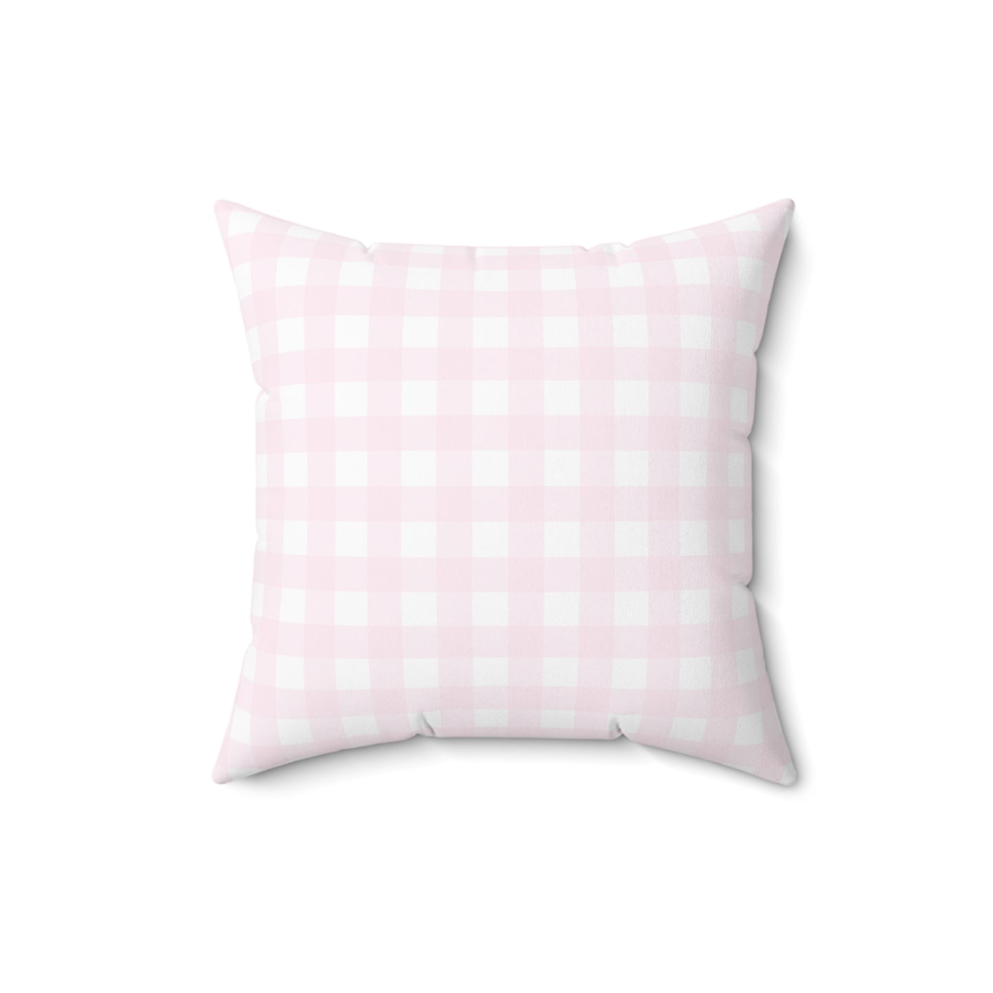 Coquette Pink Plaid Square Pillow