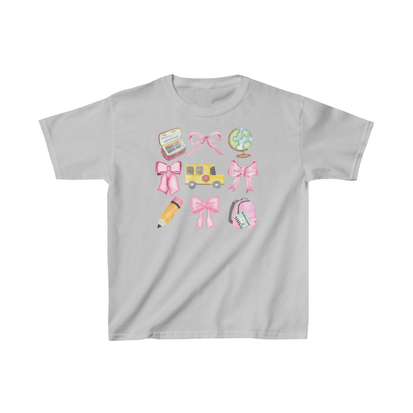 Back to School Watercolor Coquette Kids T-shirt