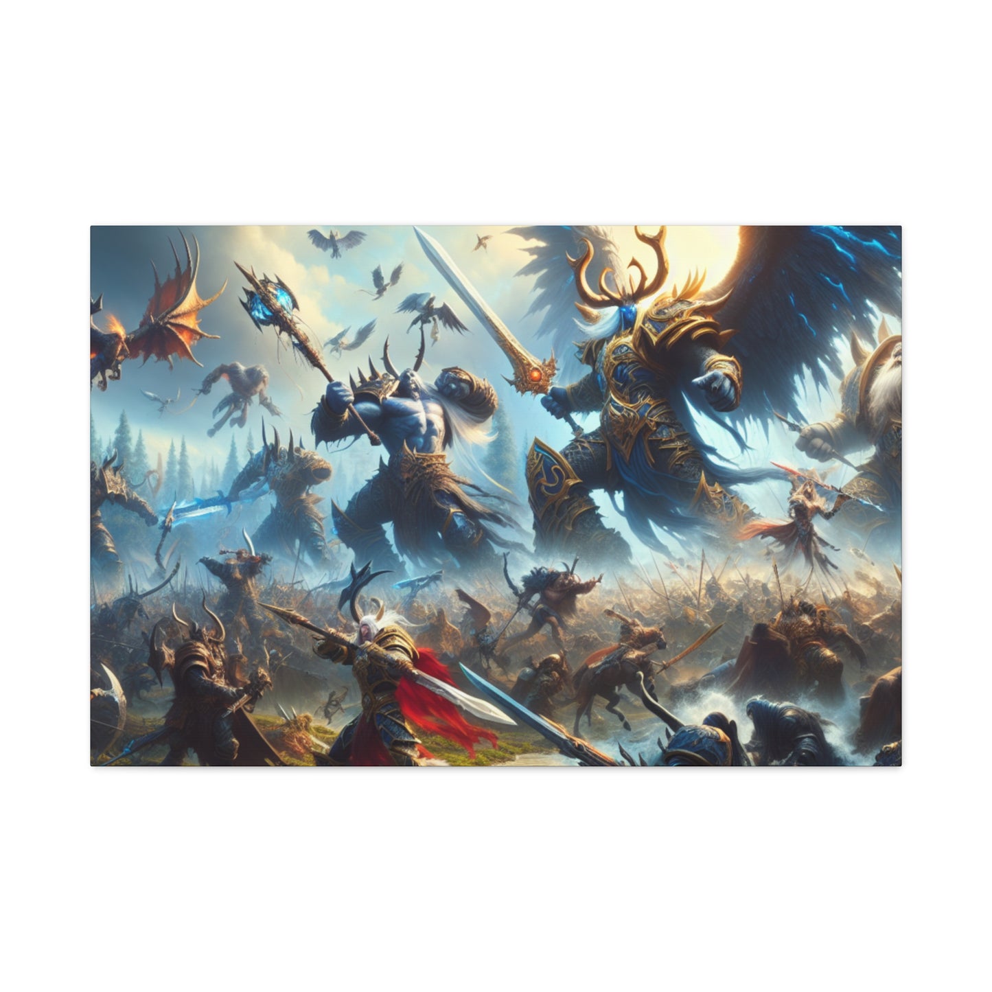 Epic DnD Battle Canvas Wall Art