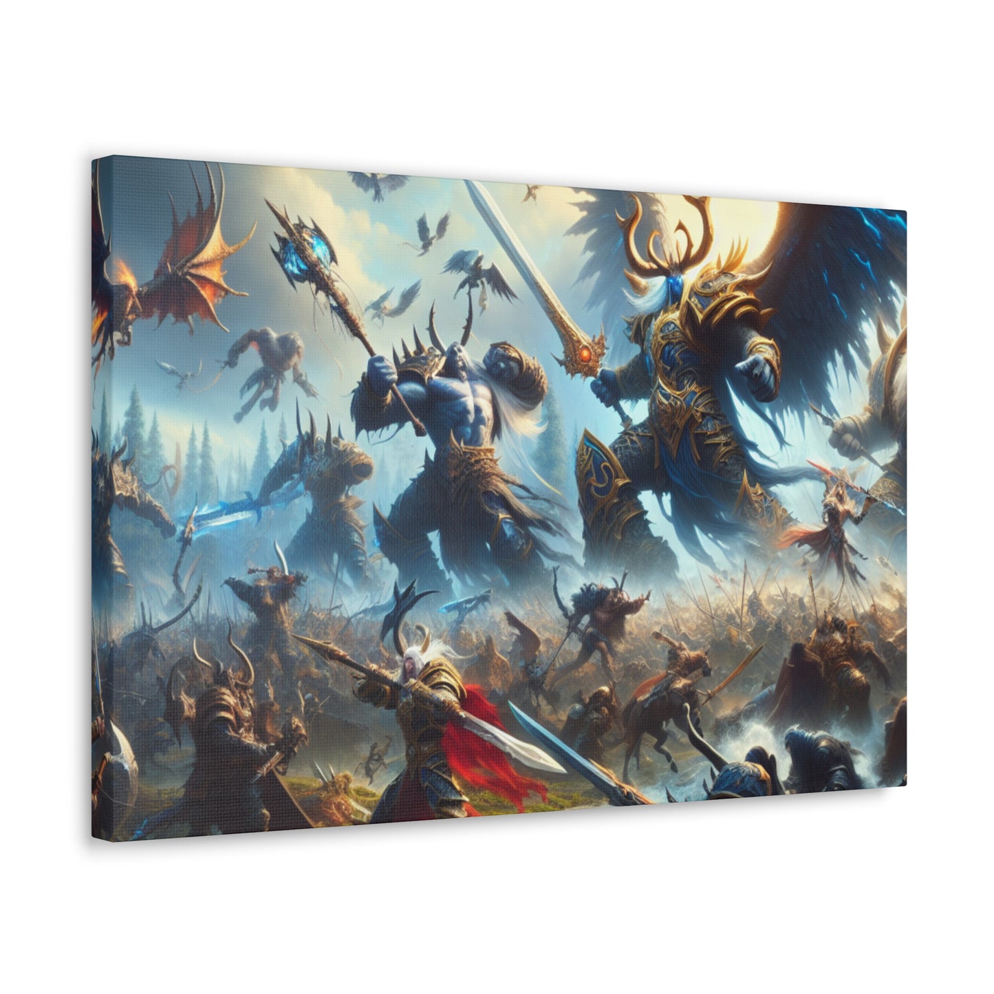 Epic DnD Battle Canvas Wall Art