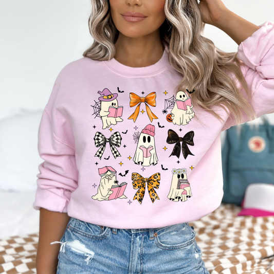 Coquette Ghosts and Books Sweatshirt