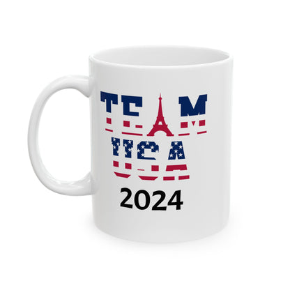 TEAM USA Olympics Paris 2024 Ceramic Mug, (11oz, 15oz)