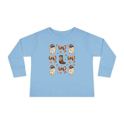 Coquette Cowboy Ghosts Toddler Long Sleeve Tee