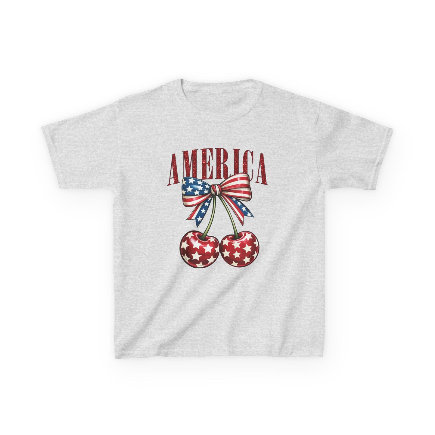Cherry Patriotic 4th of July Kids Tee