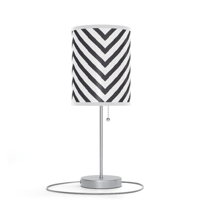 Black and White Striped Lamp