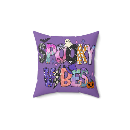 Spooky Vibes Halloween Decor Square Pillow