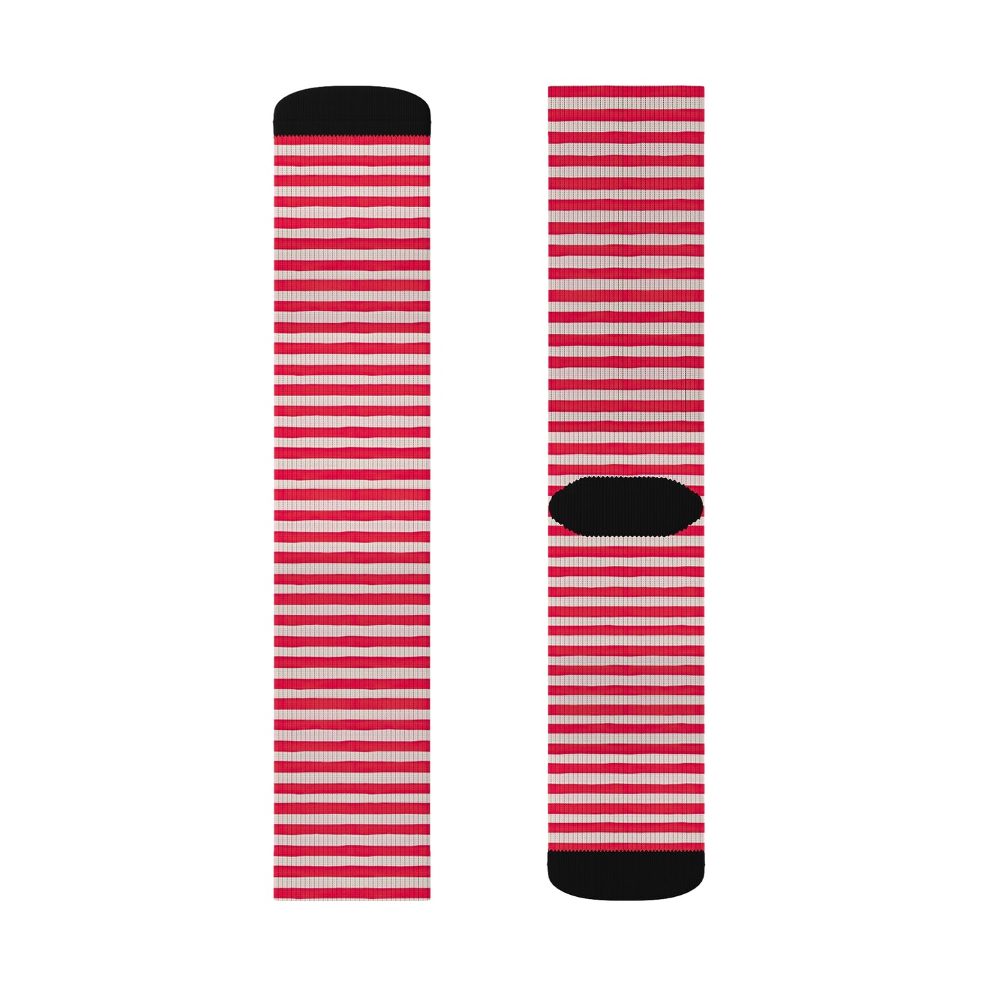 Red Striped Sublimation Socks