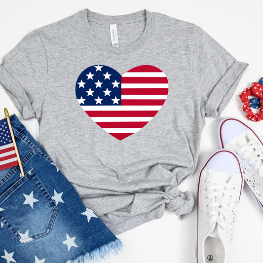 America Heart Tee