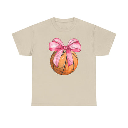 Girls Basketball Coquette Unisex Heavy Cotton Tee