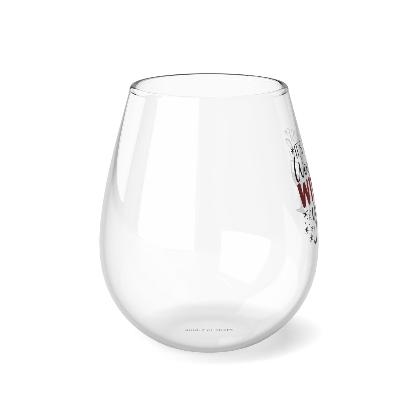 It's the Most Wonderful Wine of the Year Stemless Wine Glass, 11.75oz