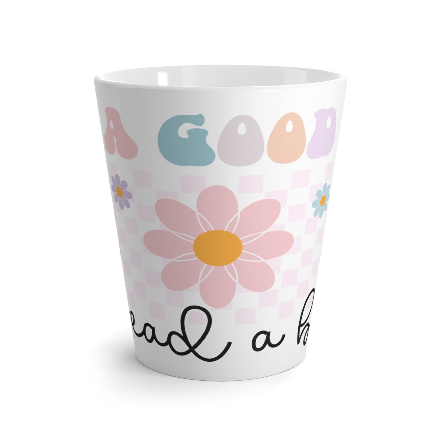 Charming Floral Latte Mug Book Lovers