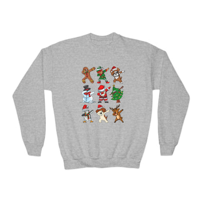 Dabbing Christmas Youth Crewneck Sweatshirt