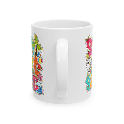 Vibrant Summer Vibes Ceramic Mug