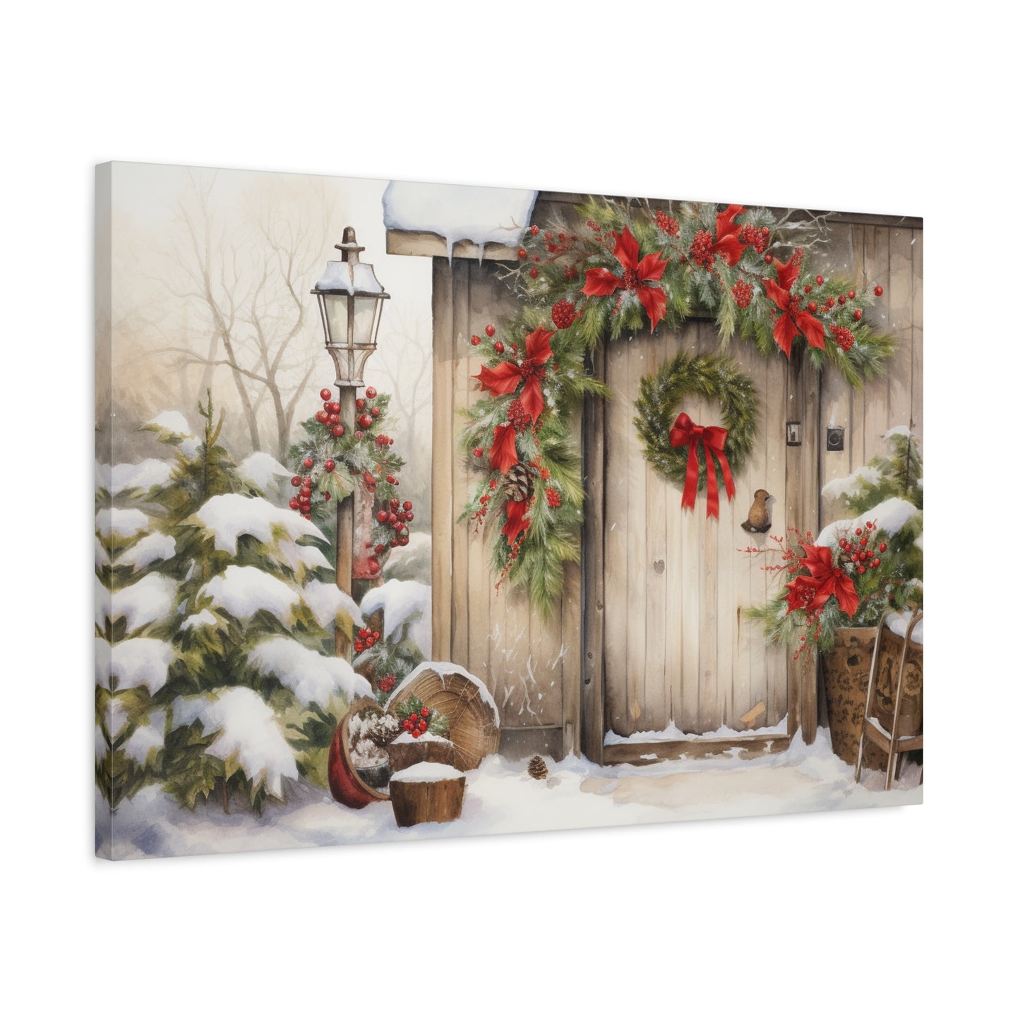 Christmas Door Matte Canvas