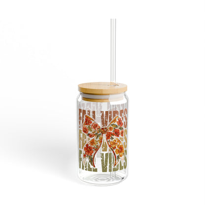 Fall Vibes Sipper Glass, 16oz