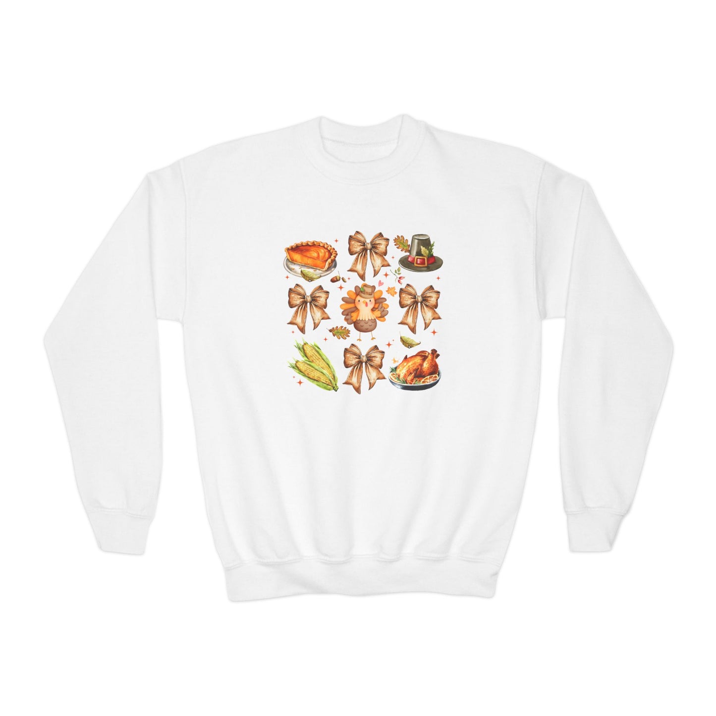 Thanksgiving Coquette Youth Crewneck Sweatshirt