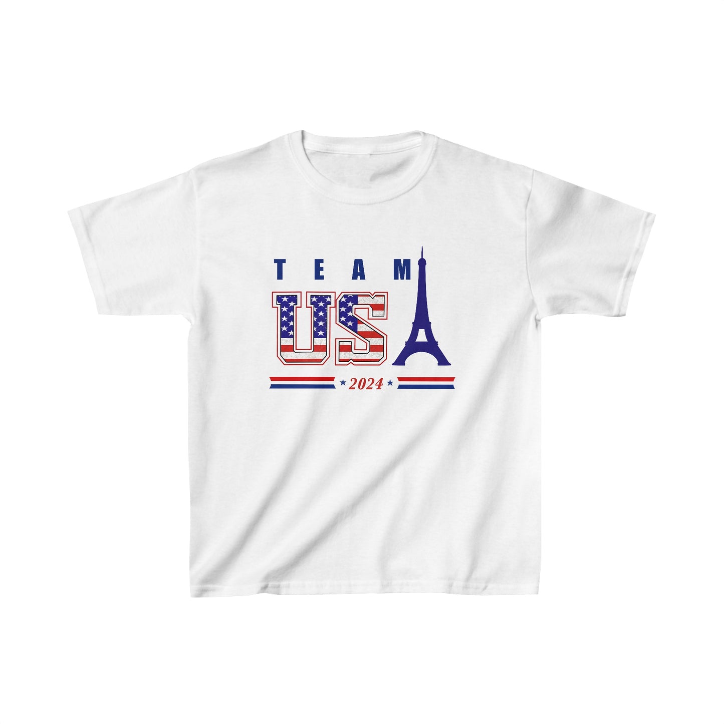 Team USA Paris 2024 Olympics Kids Heavy Cotton™ Tee